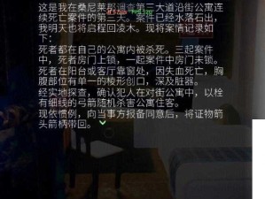 罗曼圣诞探案集第一章通关攻略：超详细剧情解析与挑战解析