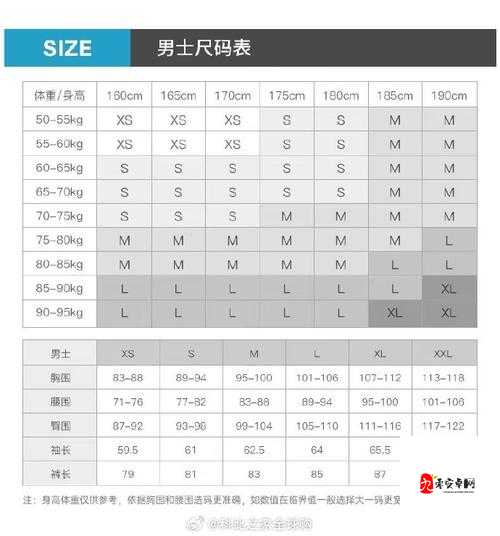 欧洲 s 码尺寸范围 34-36 亚洲 m 码尺寸范围 44-46 之对比分析