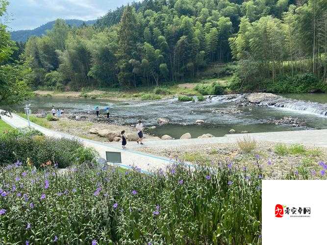 美丽的风景：两峰夹小溪，地湿又无泥