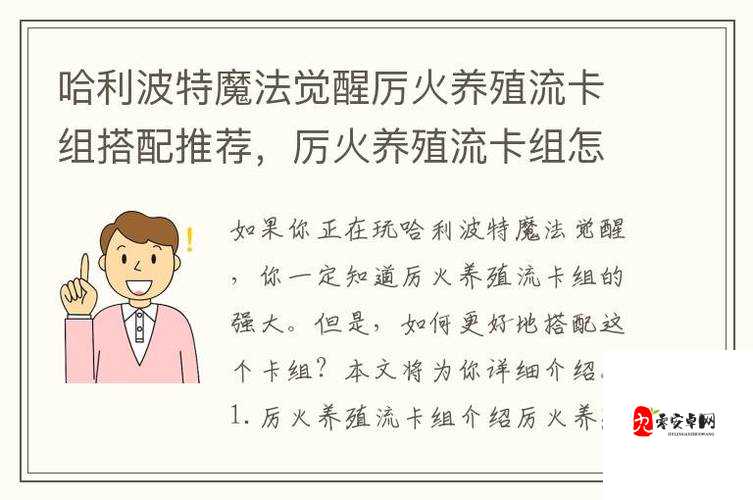 哈利波特魔法觉醒厉火流单排上分秘籍：轻松拿分不求人！